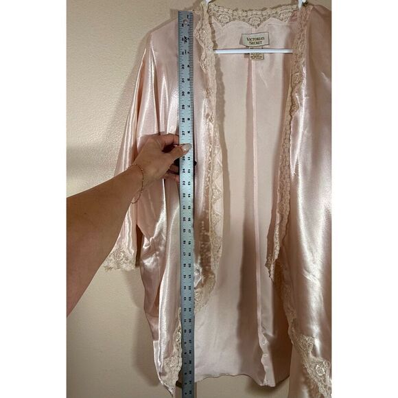 Vintage Victoria's Secret Gold Label Lace Trim Cami Robe/Kimono Women's One Size - Picture 7 of 10